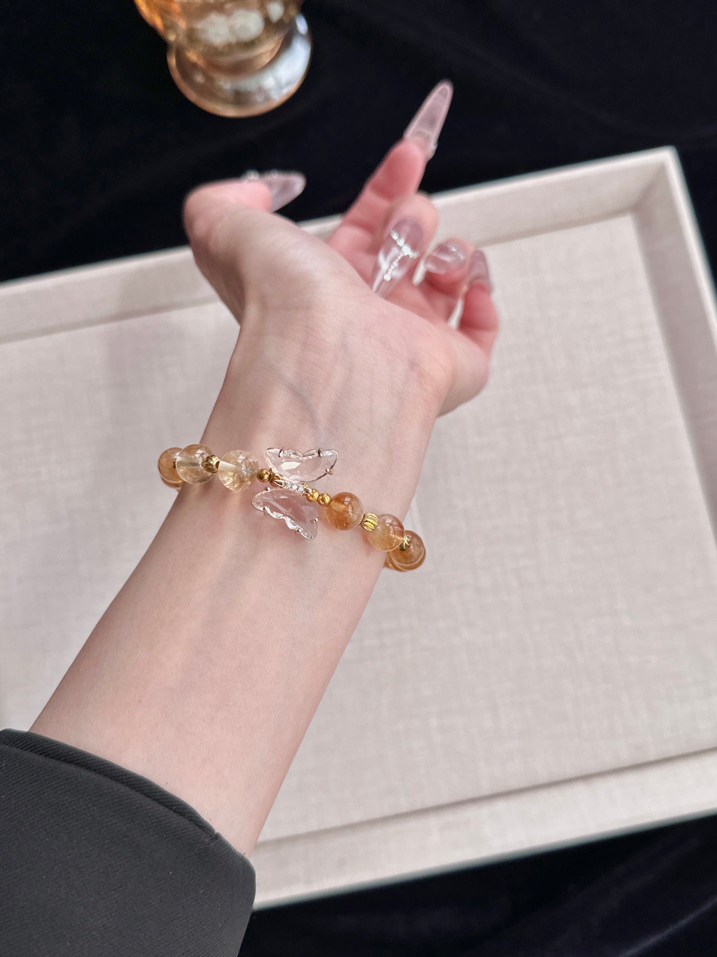 Golden Butterfly – Yellow Citrine Crystal Bracelet