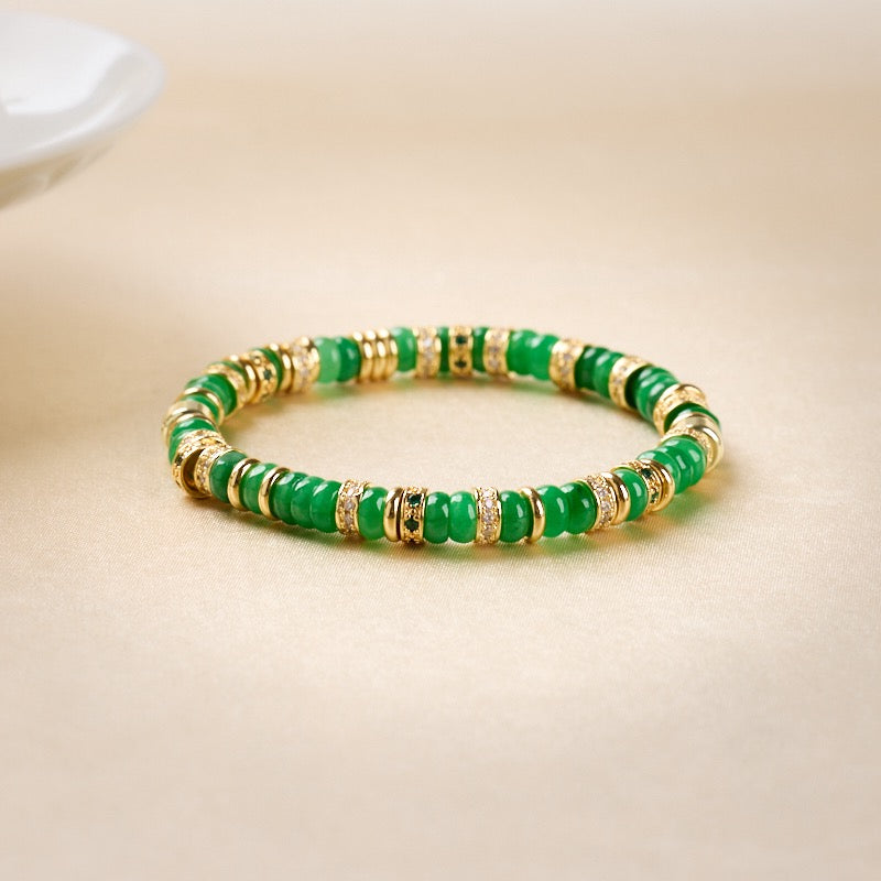 Emerald Multi-Gemstone Gold & Diamond Bracelet