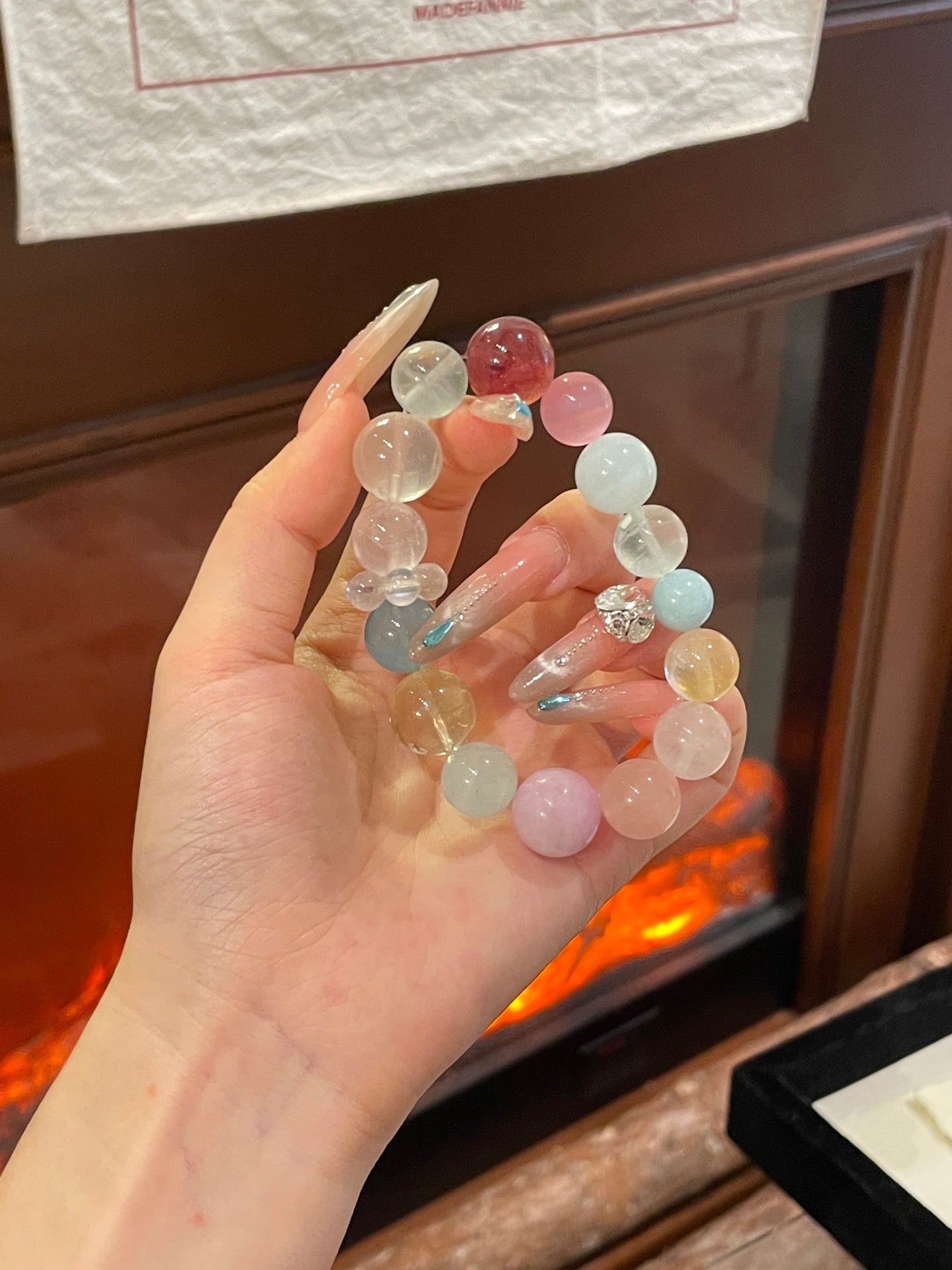 “Illusion Rainbow” Crystal Bracelet | 10–14mm Natural Gemstone Beads