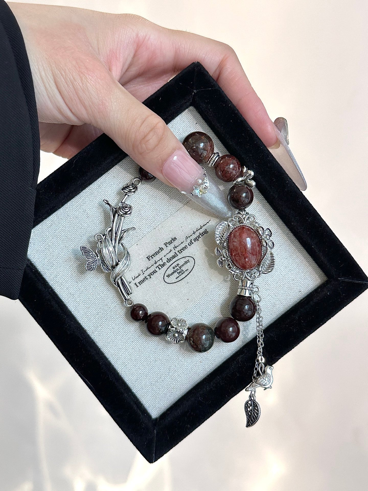 「Floral Aura」Multi-Stone Crystal Bracelet