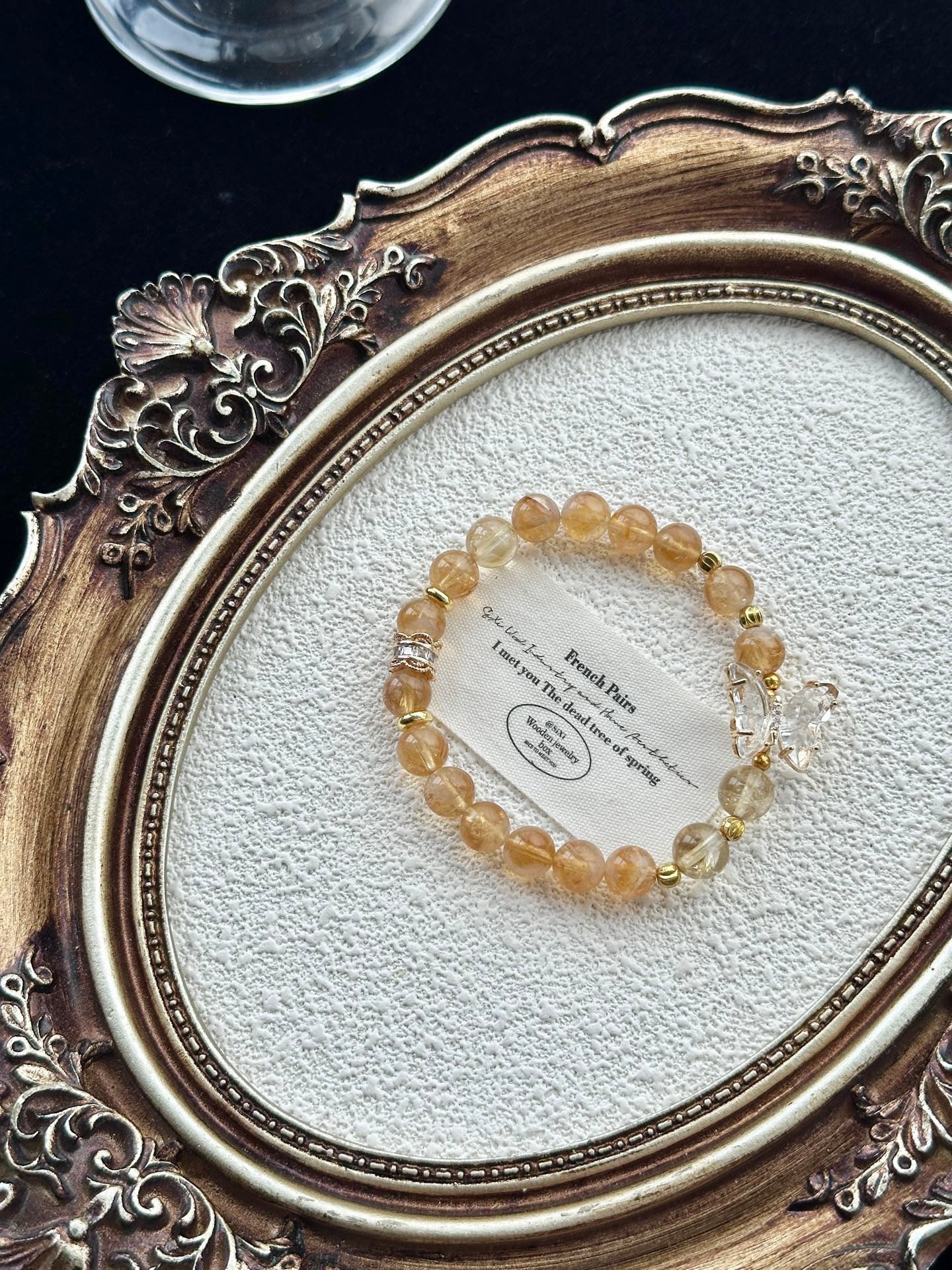 Golden Butterfly – Yellow Citrine Crystal Bracelet