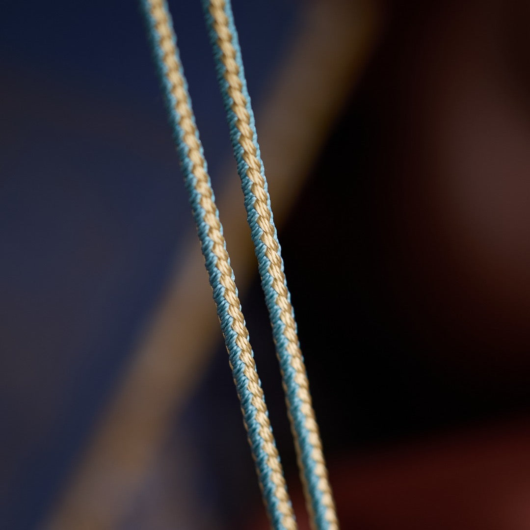 Titanium Frame Gemstone & Mineral Gold-Painted Thangka Necklace with Enamel Lotus (4x5mm, Handmade Cord)