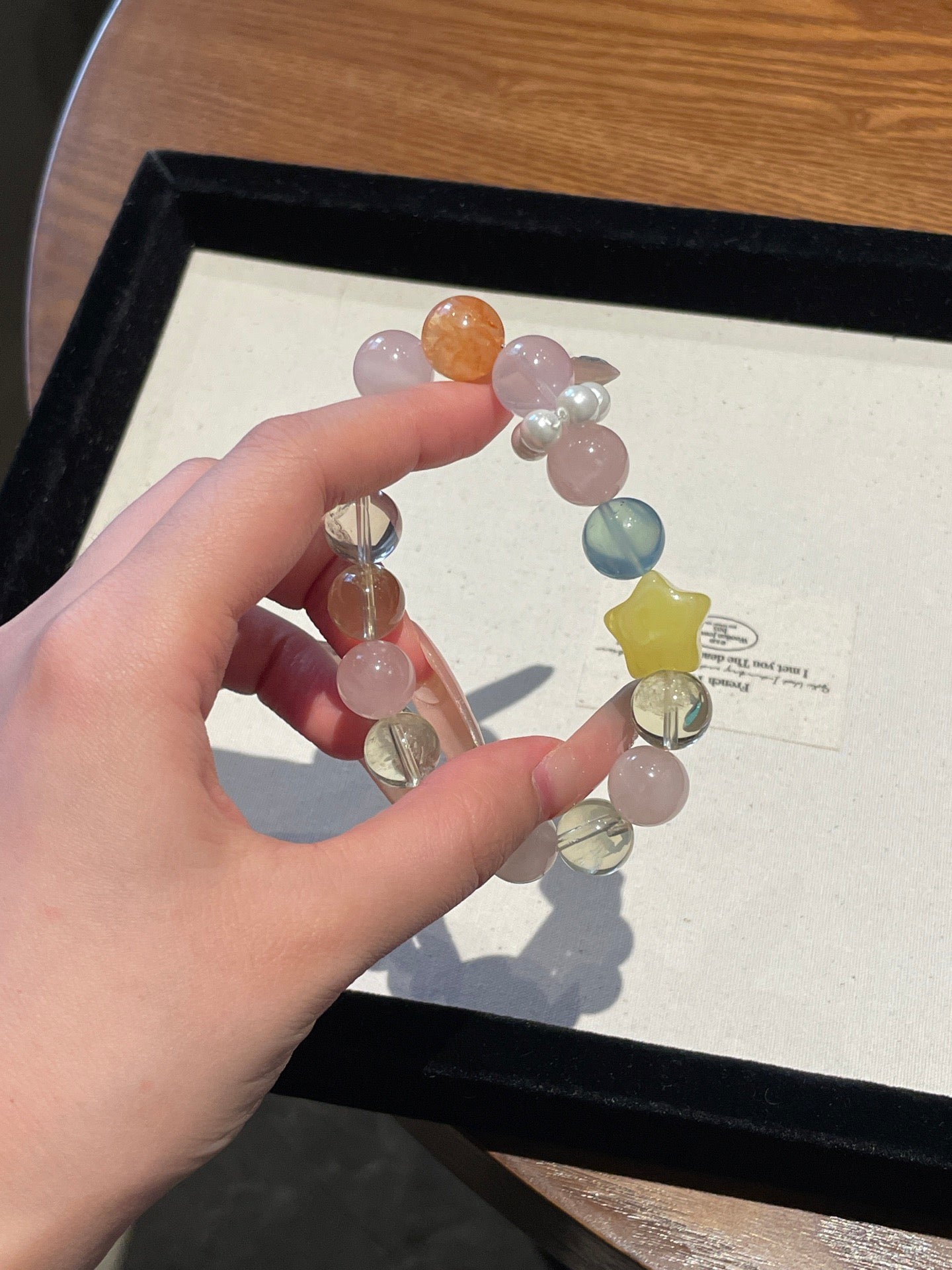 “Ice Toast” Crystal Bracelet | Lemon Quartz, Aquamarine, Rose Quartz & Amber 12mm