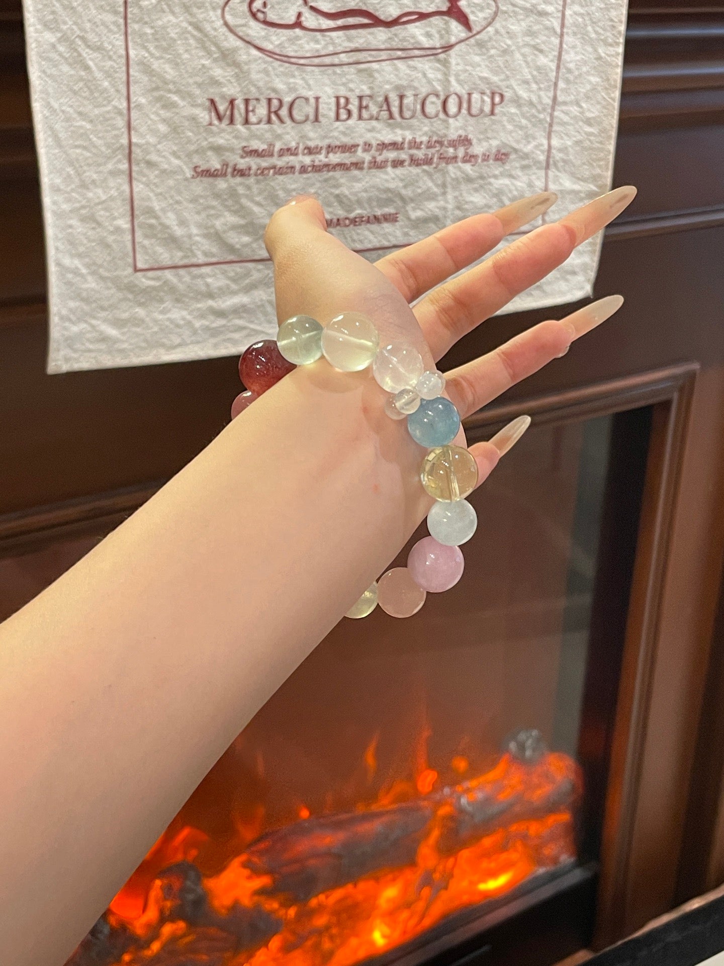 “Illusion Rainbow” Crystal Bracelet | 10–14mm Natural Gemstone Beads