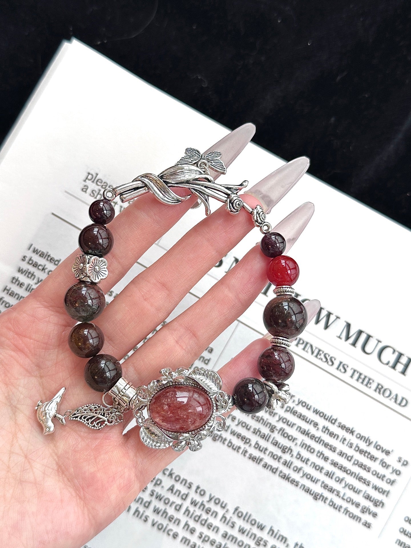 「Floral Aura」Multi-Stone Crystal Bracelet