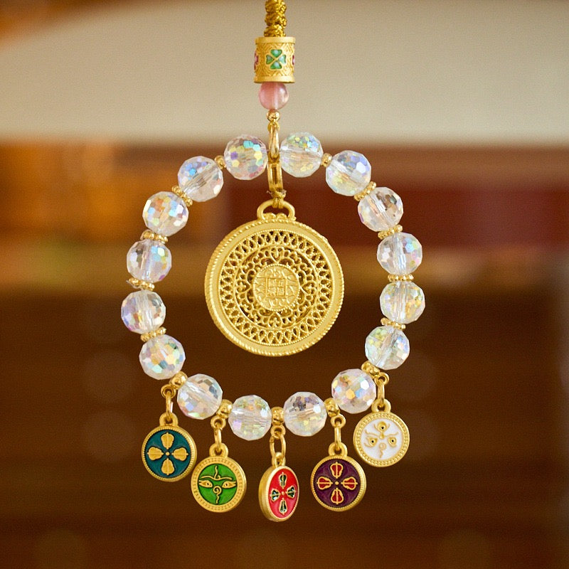 Five-Colored Five Gods of Wealth Hanging Ornament | Bag Charm & Car Pendant