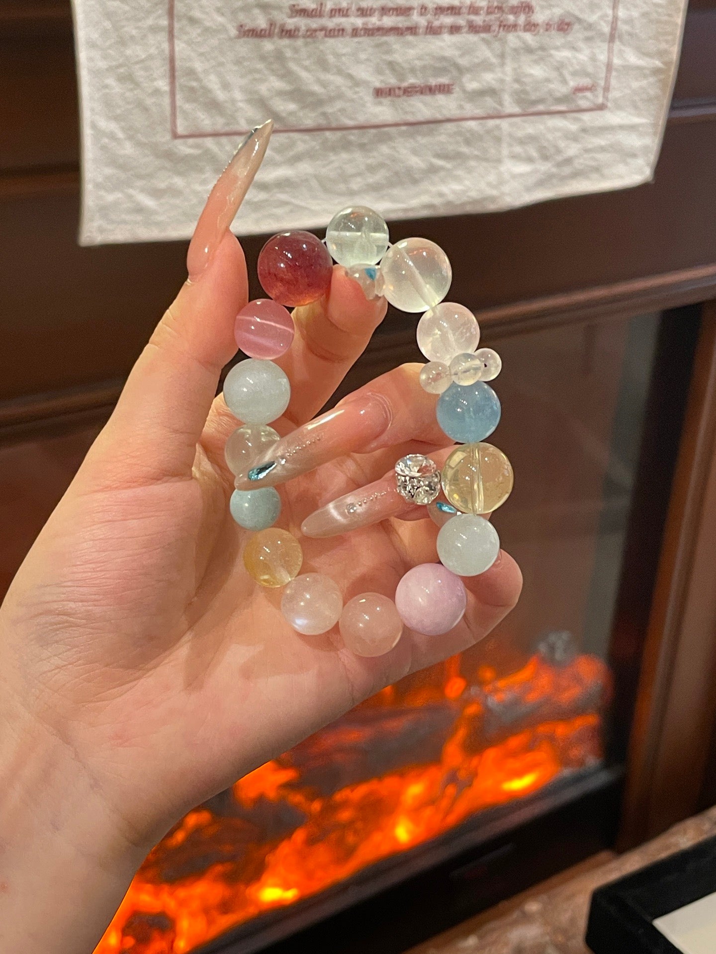 “Illusion Rainbow” Crystal Bracelet | 10–14mm Natural Gemstone Beads