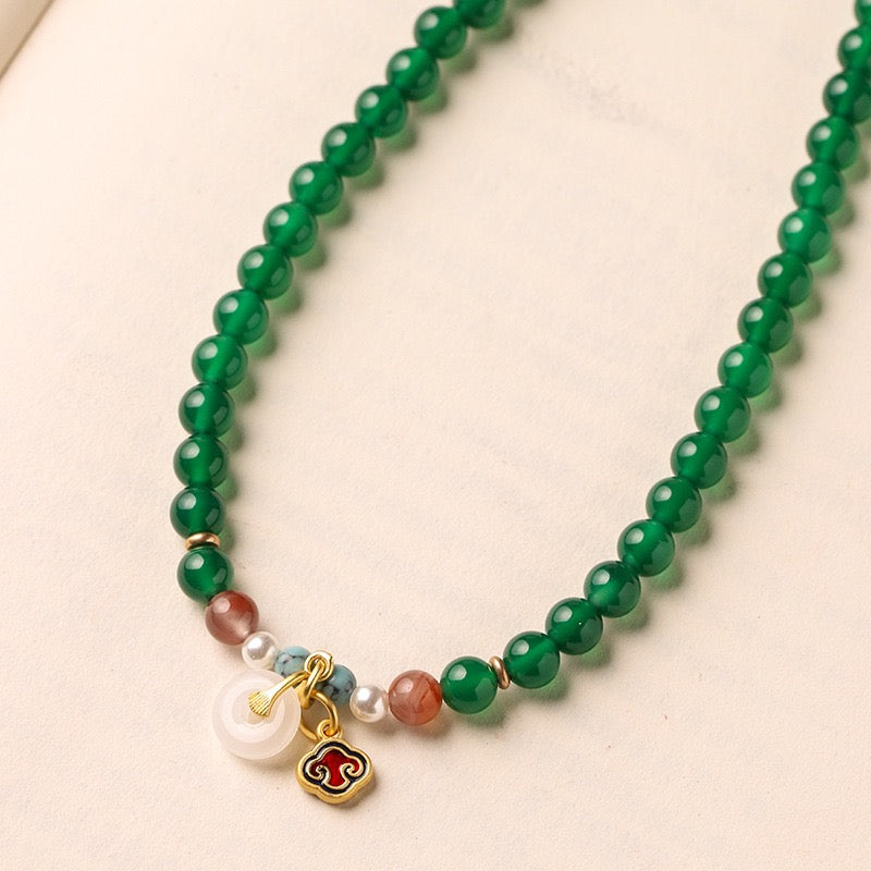 Brazilian Green Agate 108 Mala – Tara Green Beads for Healing & Meditation