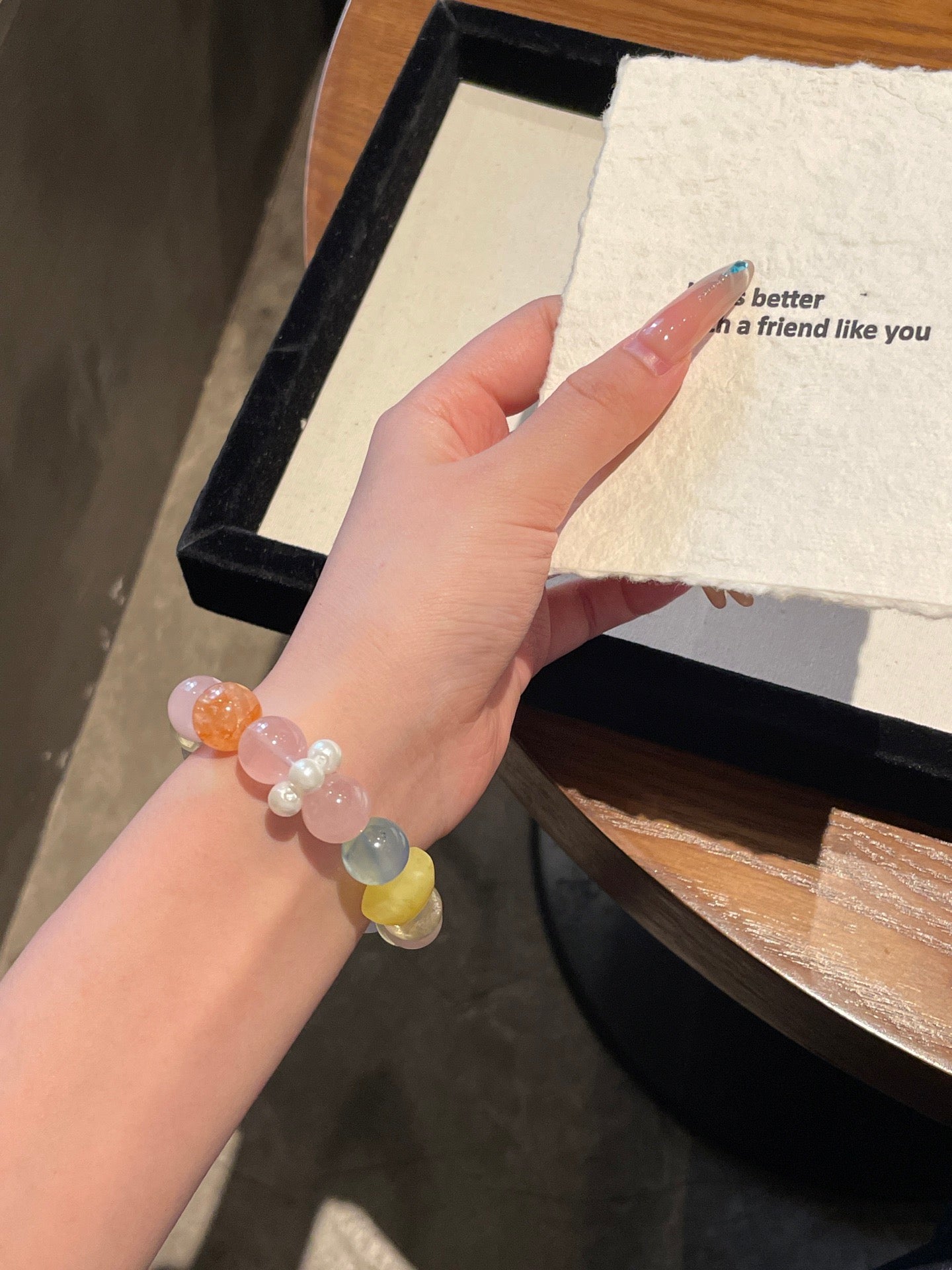 “Ice Toast” Crystal Bracelet | Lemon Quartz, Aquamarine, Rose Quartz & Amber 12mm