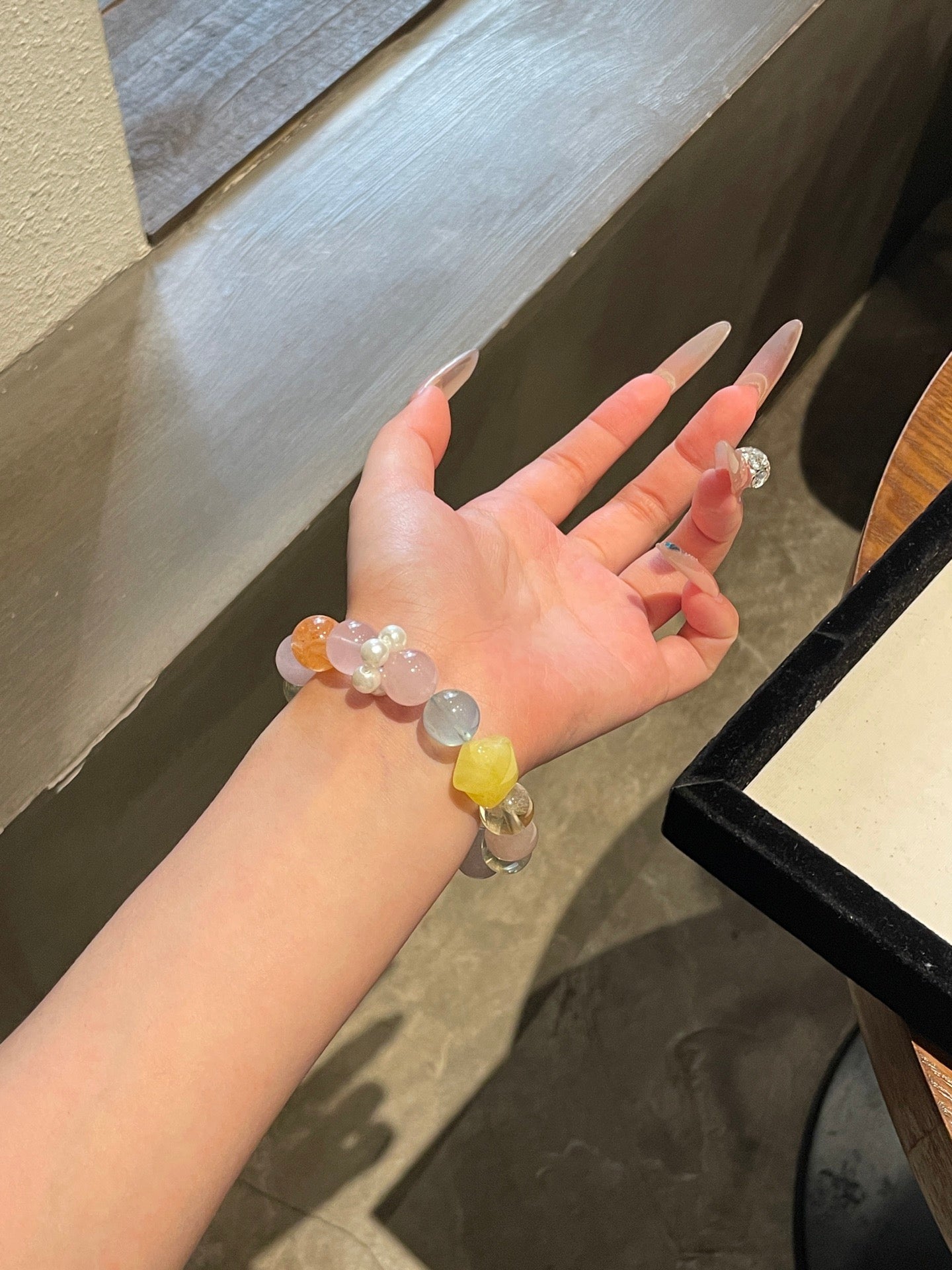 “Ice Toast” Crystal Bracelet | Lemon Quartz, Aquamarine, Rose Quartz & Amber 12mm