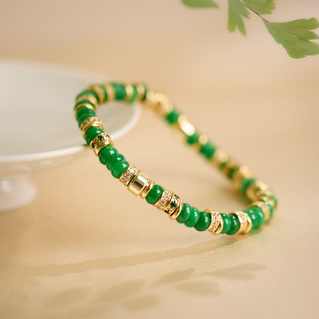 Emerald Multi-Gemstone Gold & Diamond Bracelet