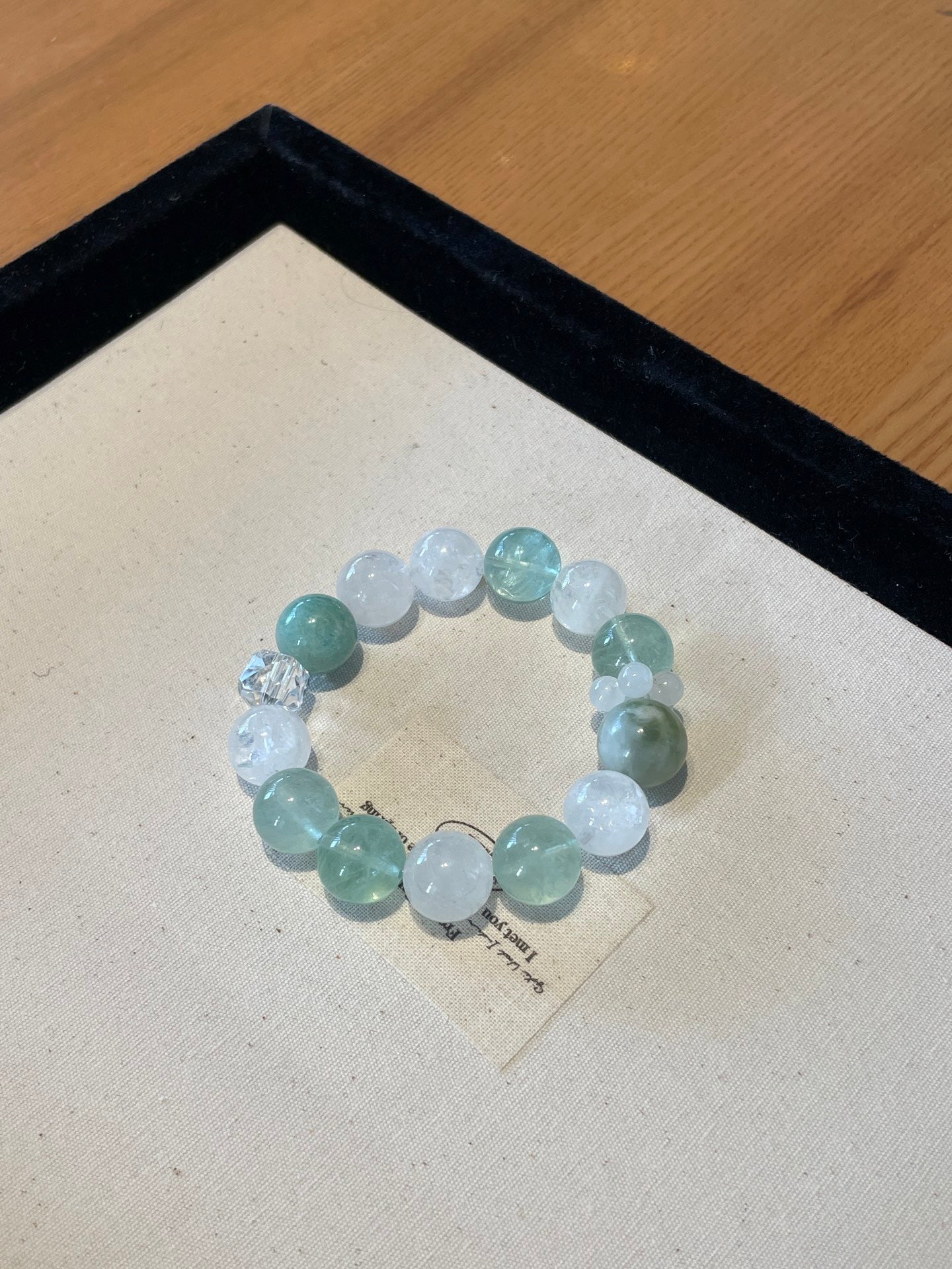 Sea Breeze – Blue Phosphosiderite & White Crystal Bracelet