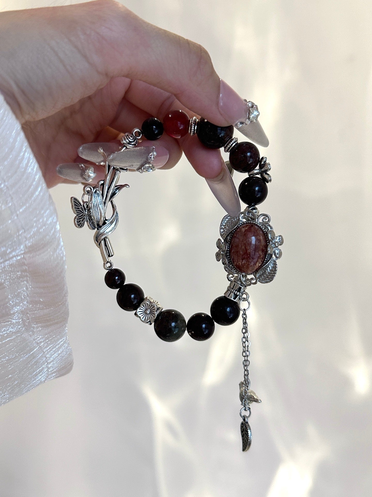 「Floral Aura」Multi-Stone Crystal Bracelet