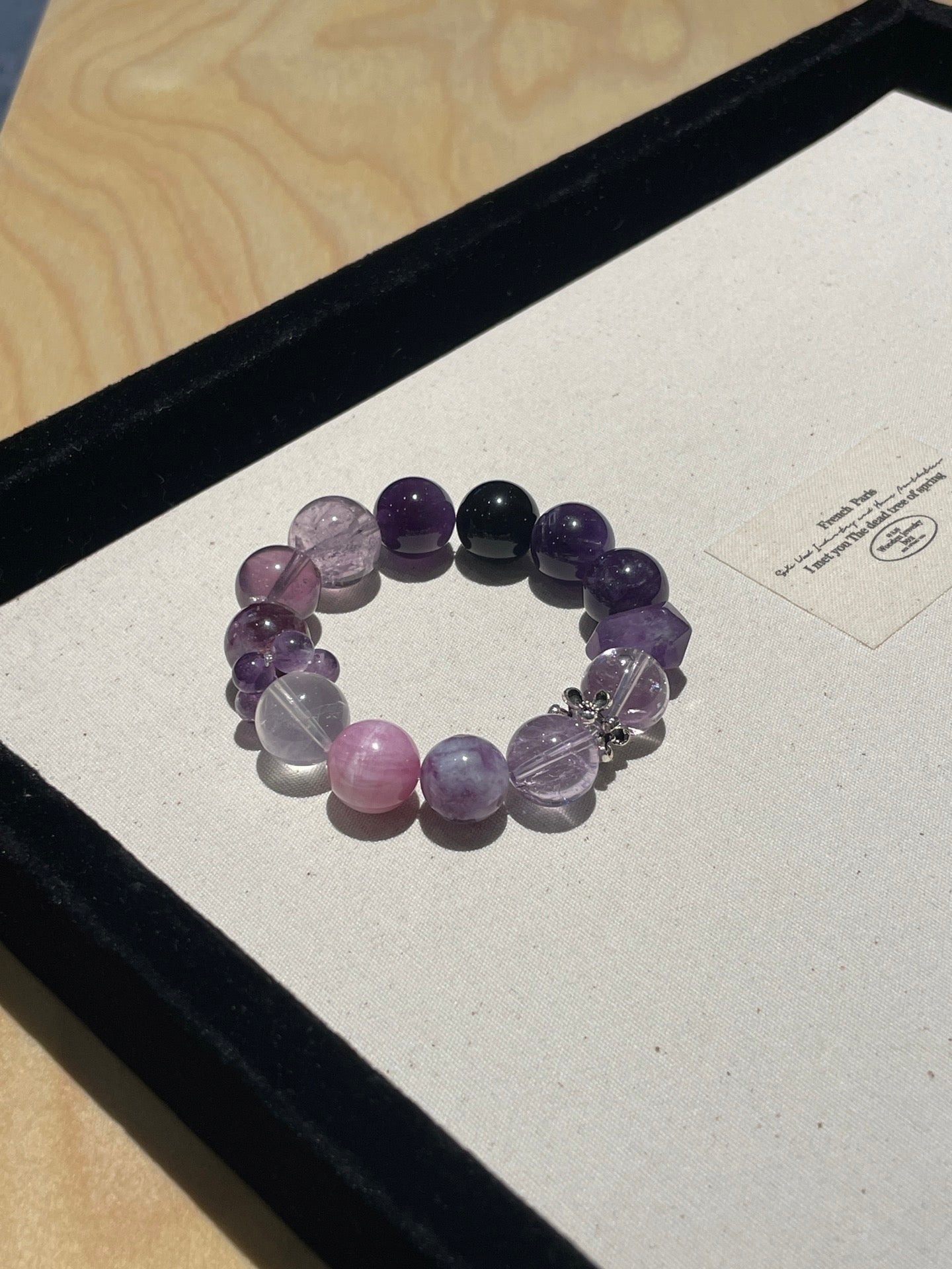 Mystic Amethyst Realm Bracelet | Uruguayan Amethyst, Bolivian Amethyst, Lepidolite, Purple Beryl & Rose Quartz | 12–14mm