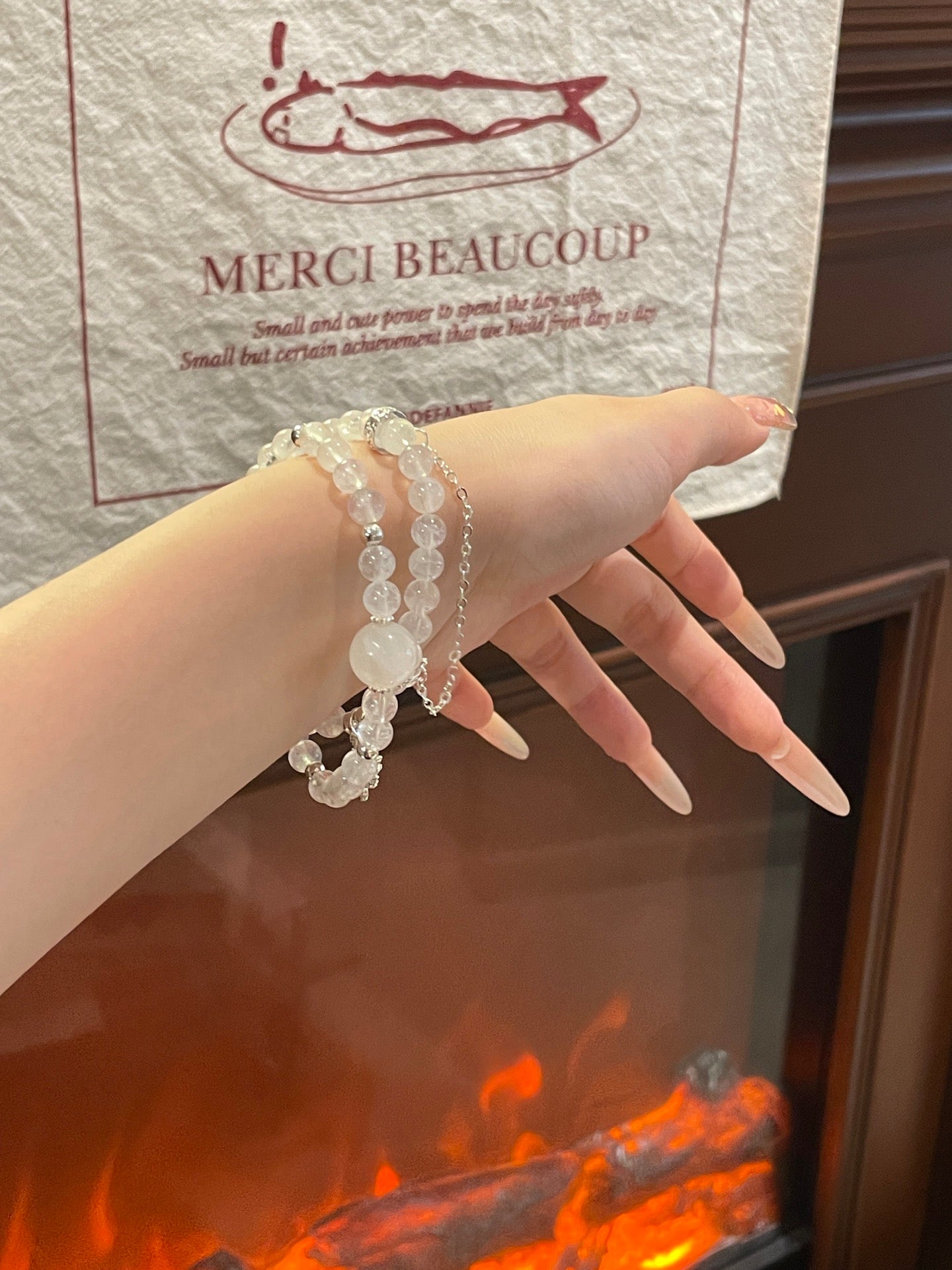 “Moonlight Butterfly” Bracelet | Natural Blue Moonstone 6–10mm