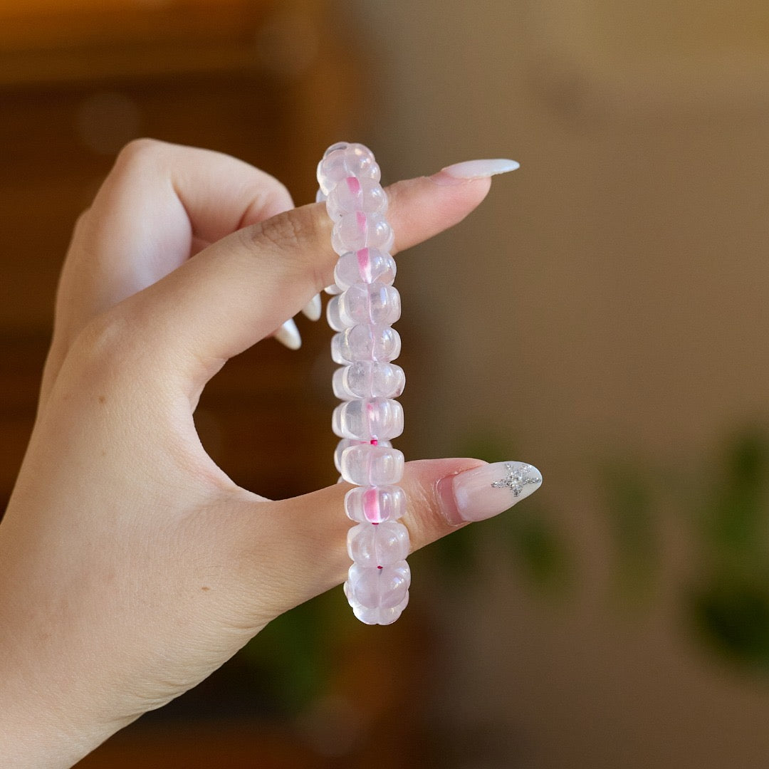 8×12mm Clear Pink Crystal Beads | DIY Carved Pumpkin, Cube & Cylinder