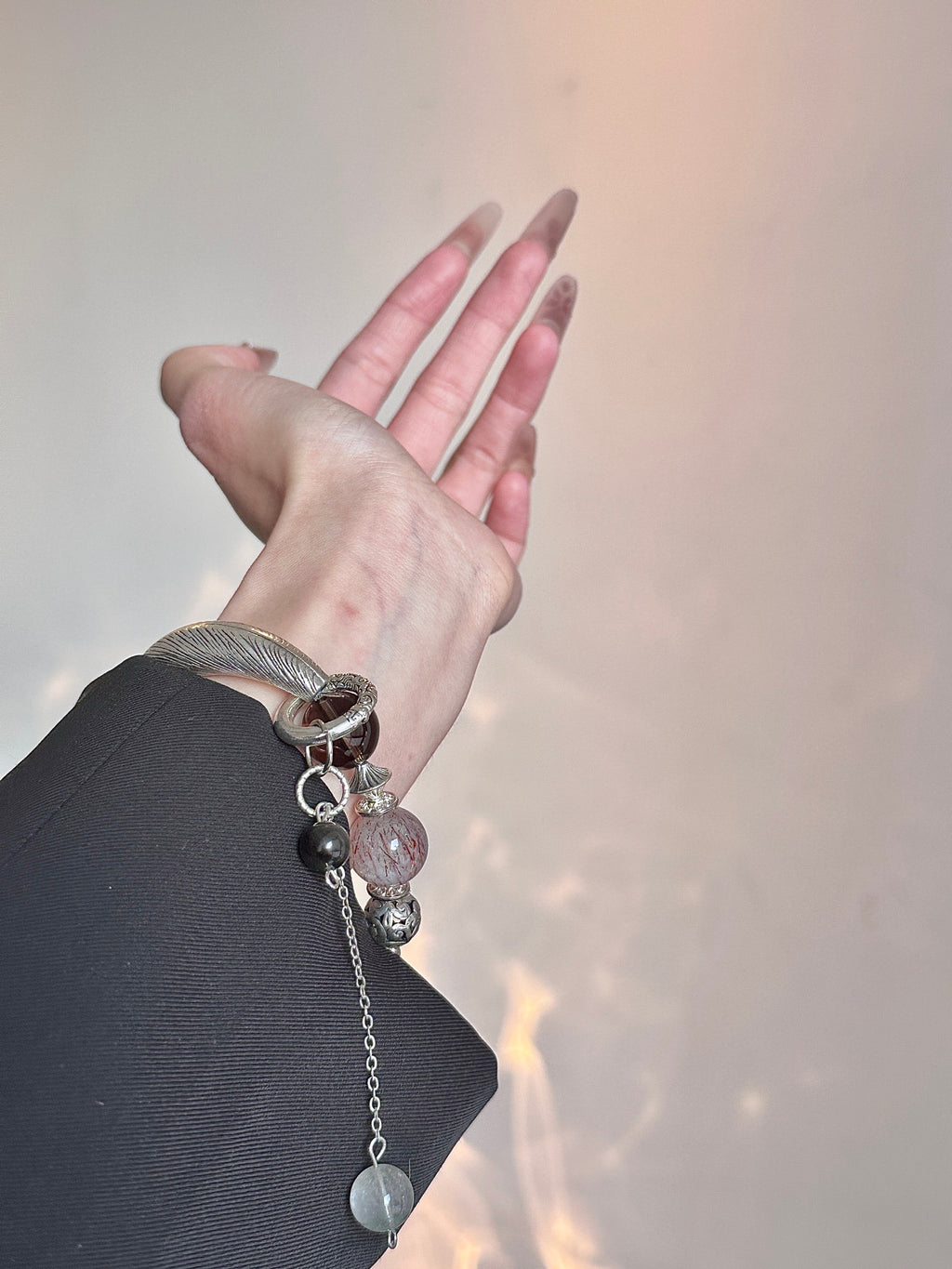 Clear Quartz, White Phantom, Black Super Seven, Silver Obsidian & Smoky Quartz | 14–16mm