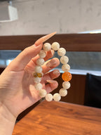 The Dawn | Snowflake Phantom & "Fanta" Hematoid Quartz Bracelet (11-14mm)