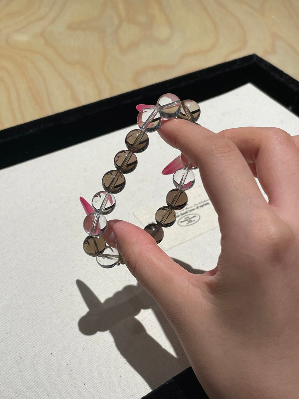 Wildwood Crystal Bracelet | Smoky Quartz & Clear Quartz | 10mm