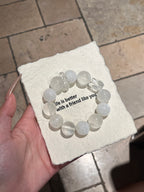 Snowcrest Crystal Bracelet | White Phantom, Milky Quartz & Clear Quartz | 16mm