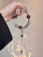 Clear Quartz, White Phantom, Black Super Seven, Silver Obsidian & Smoky Quartz | 14–16mm