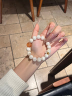 The Dawn | Snowflake Phantom & "Fanta" Hematoid Quartz Bracelet (11-14mm)