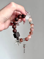 Rosemary – Black Gold Super Seven, Agarwood & White Phantom Crystal Bracelet