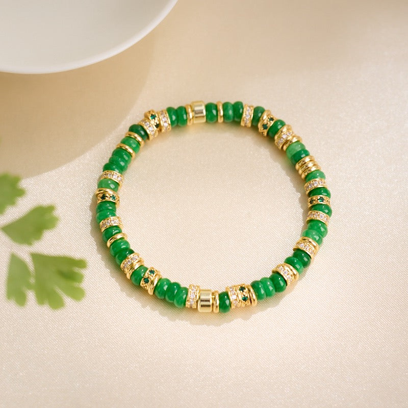 Emerald Multi-Gemstone Gold & Diamond Bracelet
