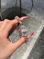 Ice Bear Crystal Bracelet | 8mm Natural Clear Quartz