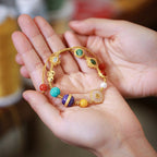 Luxury Multi-Gemstone Woven Bracelet | Jade, Amber, Pearl & Opal with 925 Silver Charms – Perfect Gift
