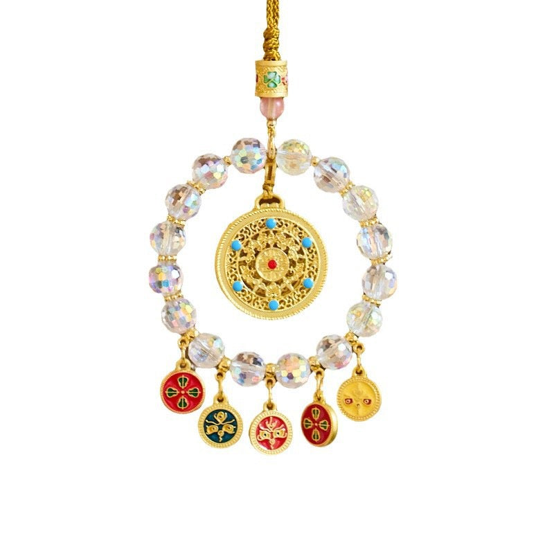 Five-Colored Five Gods of Wealth Hanging Ornament | Bag Charm & Car Pendant