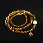 6mm Aquamarine & Hetian Jade Choker Necklace Bracelet | Natural Agarwood