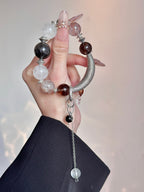 Clear Quartz, White Phantom, Black Super Seven, Silver Obsidian & Smoky Quartz | 14–16mm