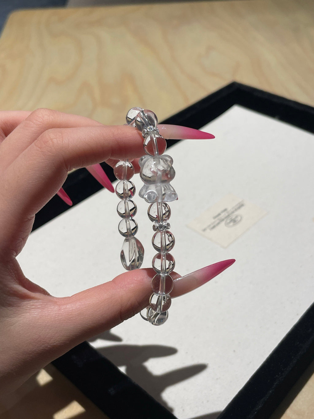 Ice Bear Crystal Bracelet | 8mm Natural Clear Quartz