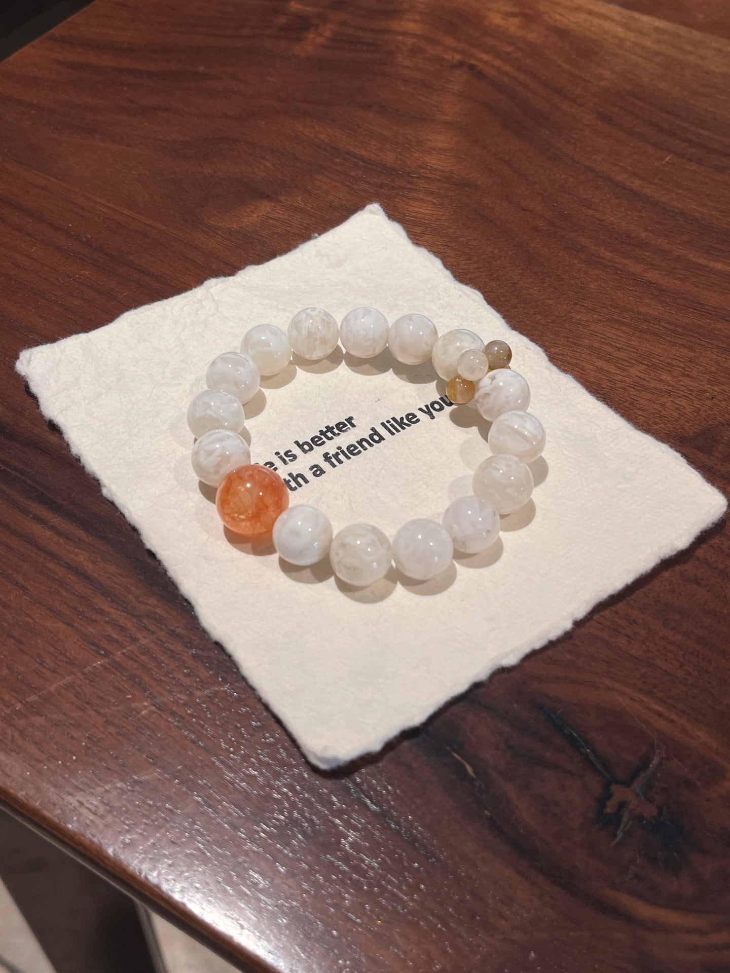 The Dawn | Snowflake Phantom & "Fanta" Hematoid Quartz Bracelet (11-14mm)