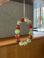 Golden Orchard – Red Flower Agate, Xiuyu Jade & Lemon Citrine Crystal Bracelet