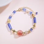 Blue Mist Gemstone Jewelry | Multi-Stone Necklace & Bracelet with Pearls & Agate