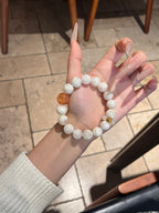 The Dawn | Snowflake Phantom & "Fanta" Hematoid Quartz Bracelet (11-14mm)