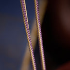 Titanium Frame Gemstone & Mineral Gold-Painted Thangka Necklace with Enamel Lotus (4x5mm, Handmade Cord)