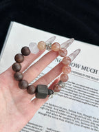 Rosemary – Black Gold Super Seven, Agarwood & White Phantom Crystal Bracelet