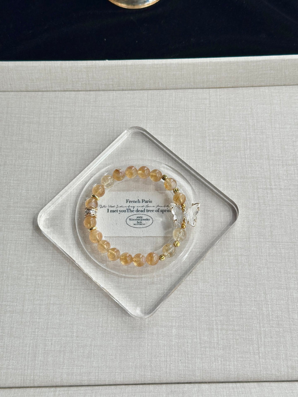 Golden Butterfly – Yellow Citrine Crystal Bracelet