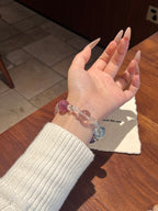 Rainbow Candy | Amethyst, Clear Quartz, Citrine, Aquamarine, Purple Fluorite & Strawberry Quartz Bracelet | 8–14.5mm