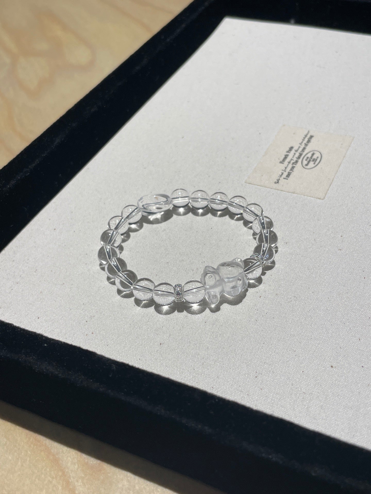 Ice Bear Crystal Bracelet | 8mm Natural Clear Quartz