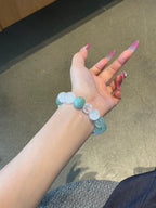 Sea Breeze – Blue Phosphosiderite & White Crystal Bracelet