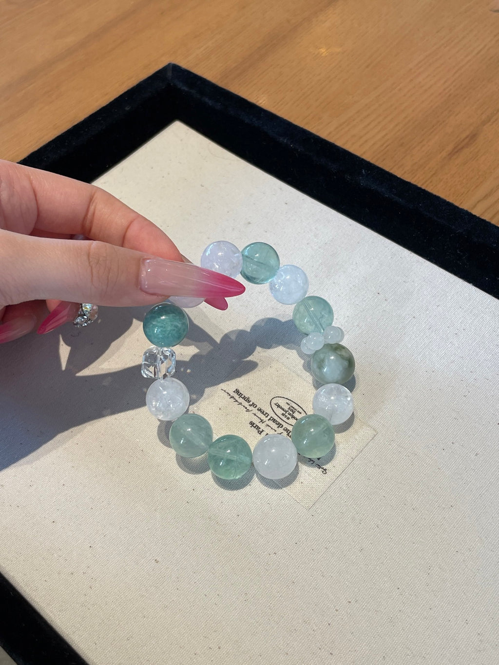 Sea Breeze – Blue Phosphosiderite & White Crystal Bracelet