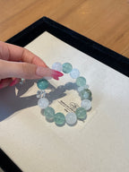 Sea Breeze – Blue Phosphosiderite & White Crystal Bracelet