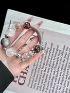 Clear Quartz, White Phantom, Black Super Seven, Silver Obsidian & Smoky Quartz | 14–16mm