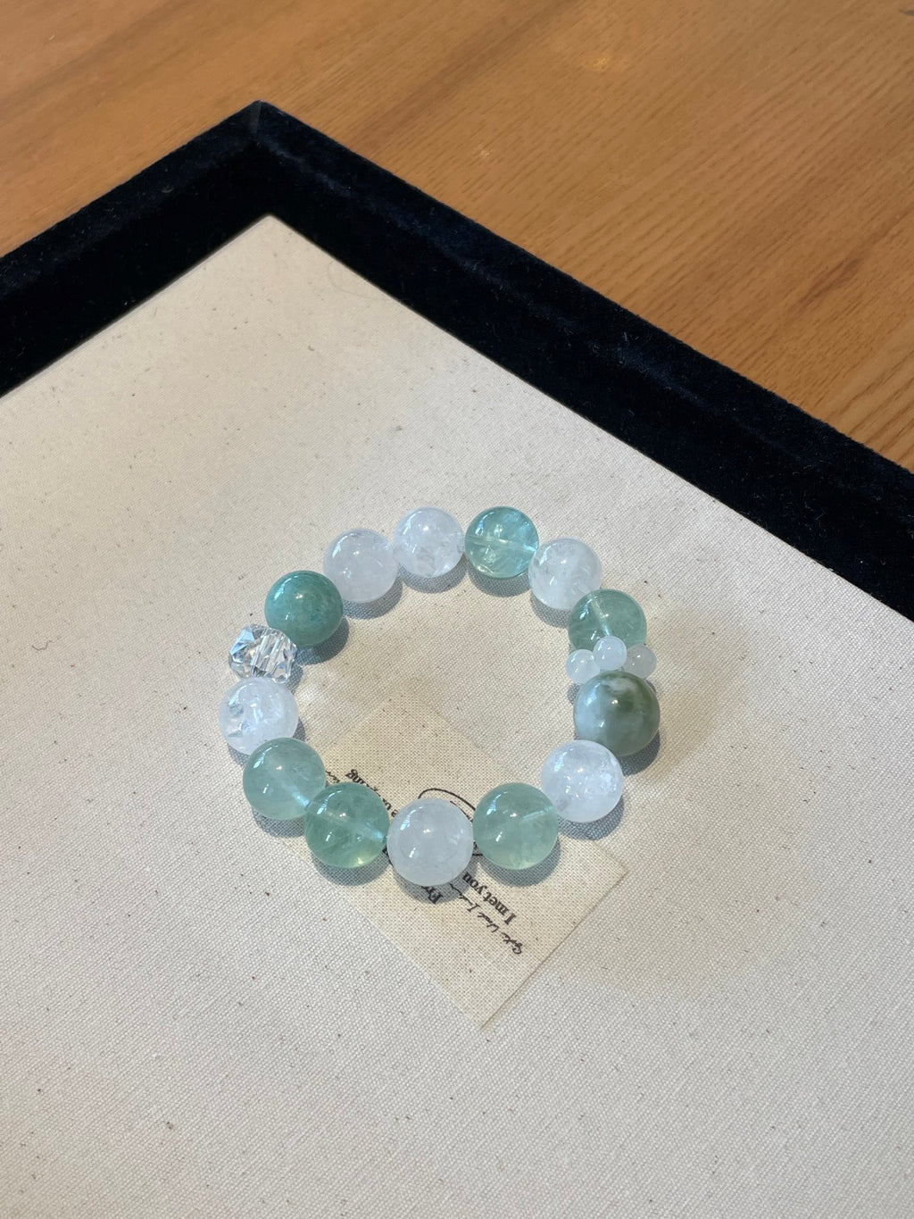 Sea Breeze – Blue Phosphosiderite & White Crystal Bracelet