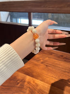 The Dawn | Snowflake Phantom & "Fanta" Hematoid Quartz Bracelet (11-14mm)