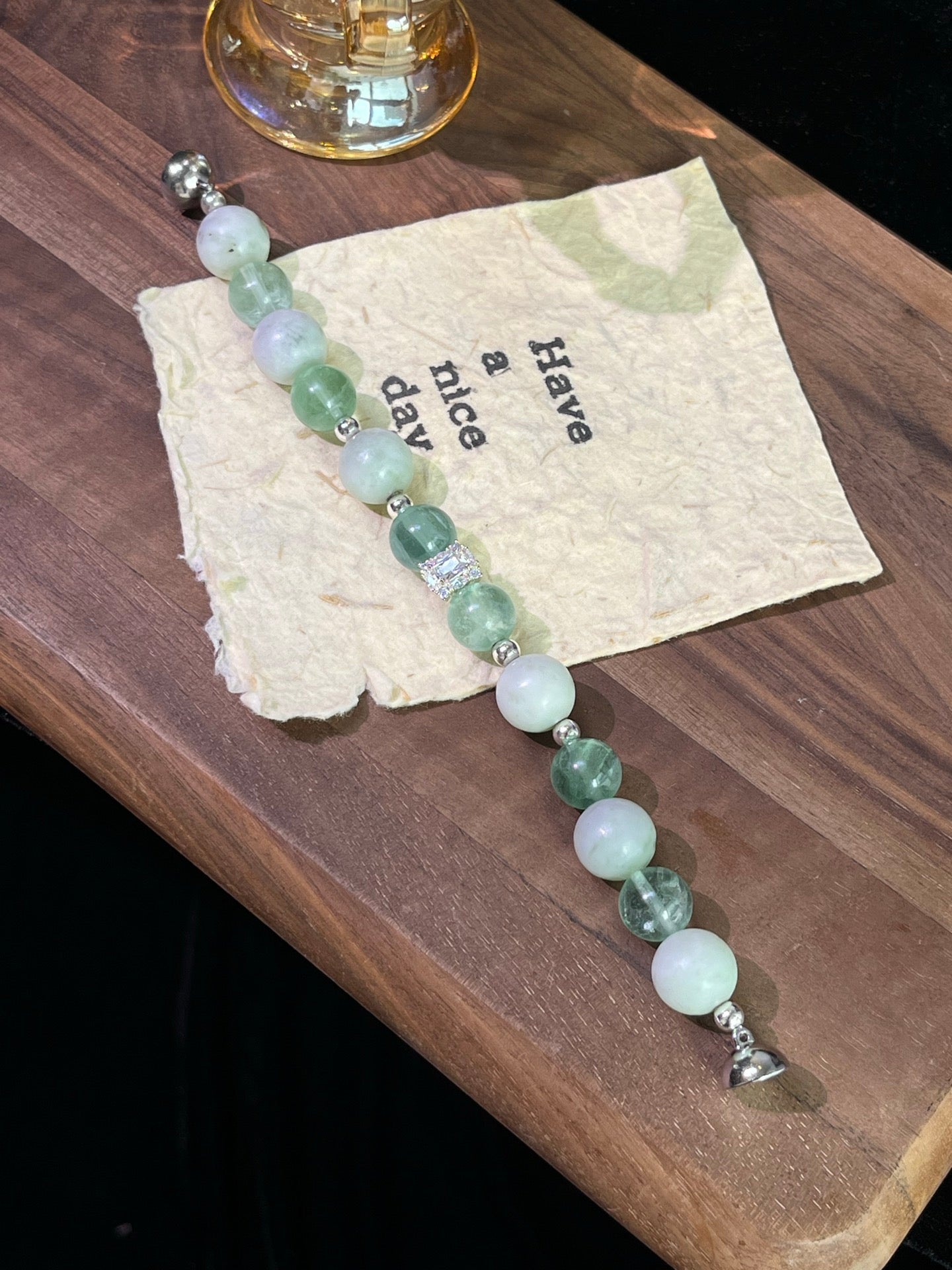 Forest Blossom | Xiuyu Jade & Green Fluorite | 12–14mm